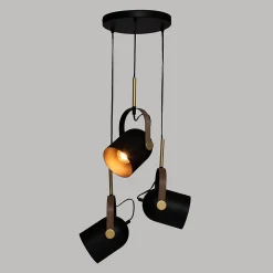 Suspension Bil - métal - noir & doré H83 cm - Atmosphera