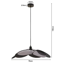 Suspension Blackwood métal / tissu noir lux.pro