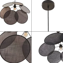 Suspension Blackwood métal / tissu noir lux.pro