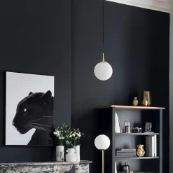 Suspension boule Dris - métal doré D20 cm - Atmosphera