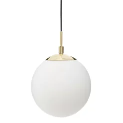 Suspension boule Dris - métal doré D20 cm - Atmosphera