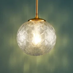 Suspension boule en verre graphique ultra décorative - Aquila