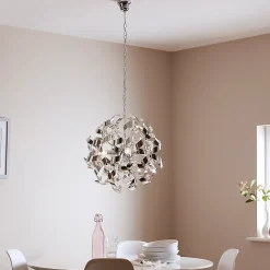 Suspension Caladane 4 lampes E14 IP20 argent