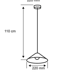 Suspension Cameo IP44 E27 H.110cm Ø22cm Paulmann bois noir