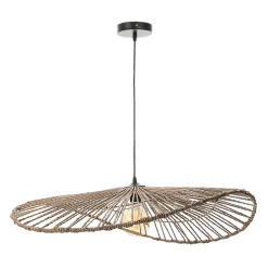 Suspension capeline en jacinthe d'eau Alana coloris beige E27 ⌀78 X H.74 cm Lussiol