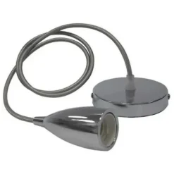 Suspension câble (1m) Edison chrome E27 IP20 max 60W