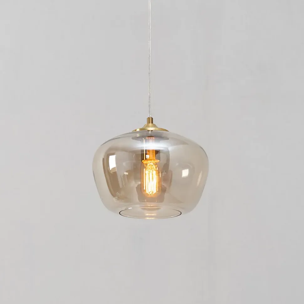 Suspension chic en verre et laiton - Irina