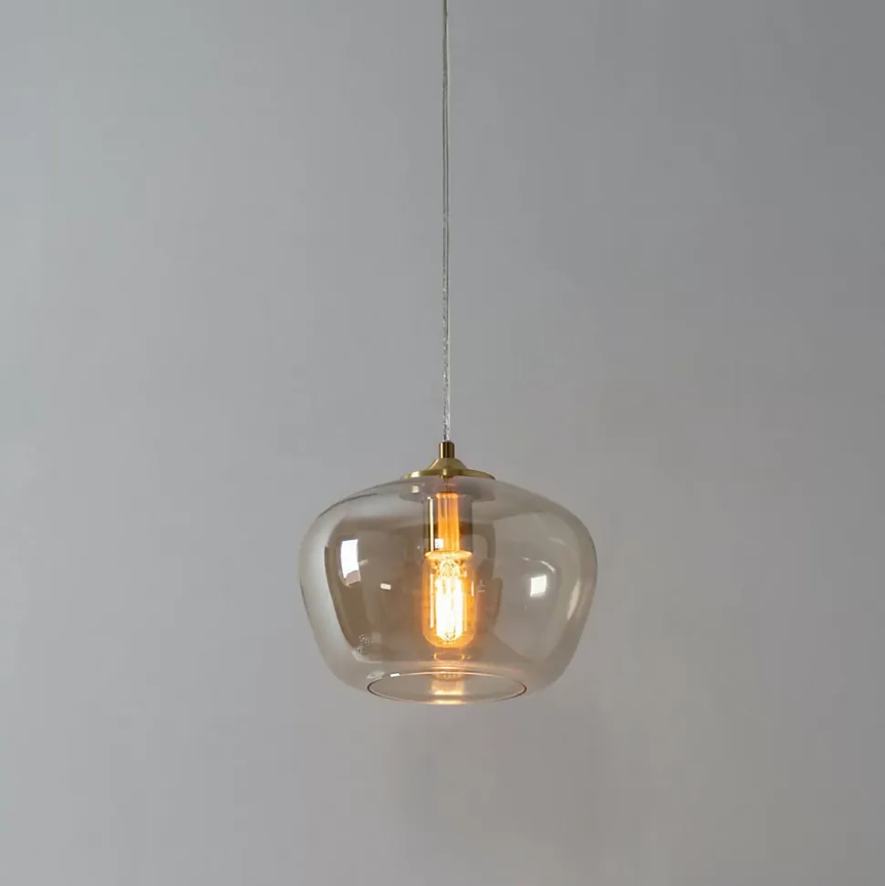 Suspension chic en verre et laiton - Irina