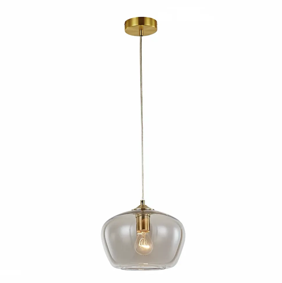 Suspension chic en verre et laiton - Irina