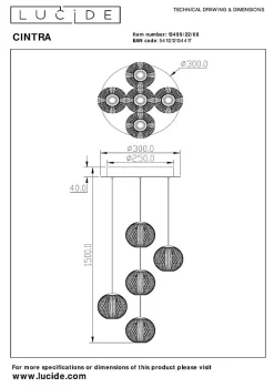 Suspension CINTRA en acrylique avec LED intégré - Transparent - Lucide