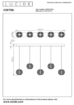 Suspension CINTRA en acrylique avec LED intégré - Transparent - Lucide