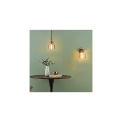 Suspension cloche verre ambré - Vela