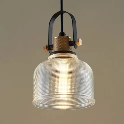 Suspension cloche verre transparent - Vela