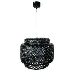 Suspension Clure bambou noir E27 42W IP20 Ø45cm GoodHome