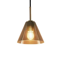 Suspension conique et design verre fumé - Soliria