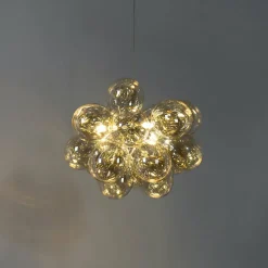 Suspension contemporaine à 17 verres ambrés - Bartali