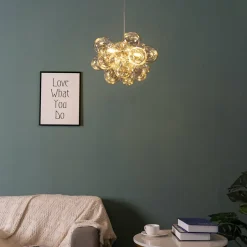 Suspension contemporaine à 17 verres ambrés - Bartali