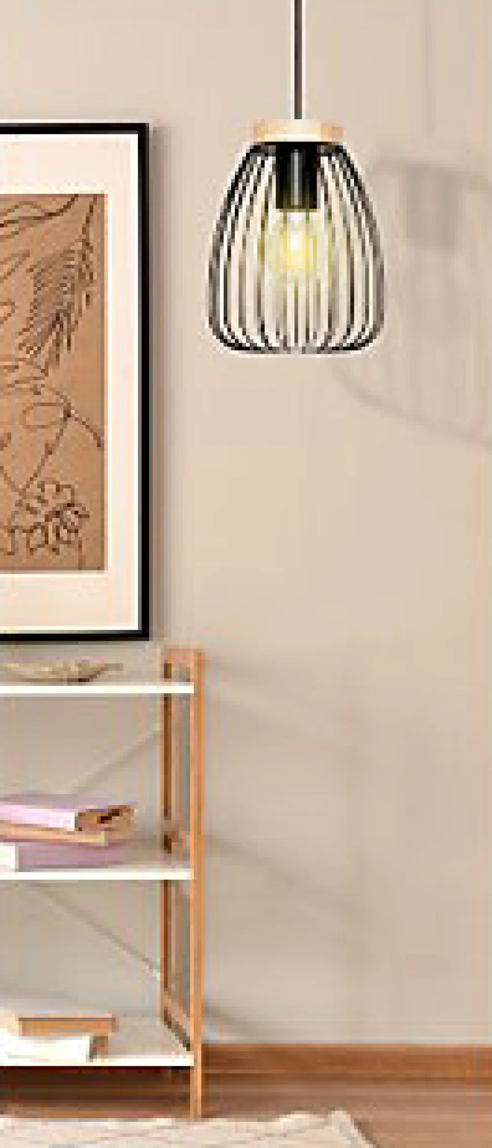 Suspension Cornago E27 IP20 40W Ø17xH.19,7cm noir Eglo