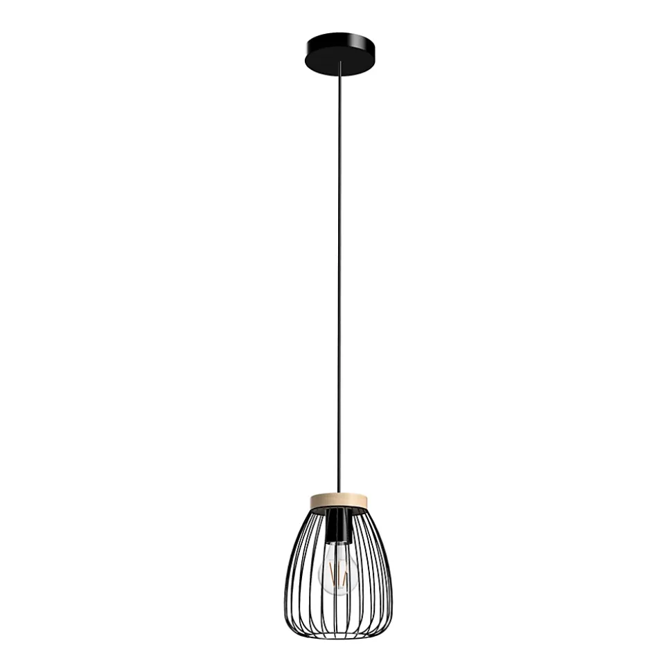 Suspension Cornago E27 IP20 40W Ø17xH.19,7cm noir Eglo