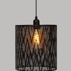 Suspension Cota noire - métal ajouré D25 cm - Atmosphera
