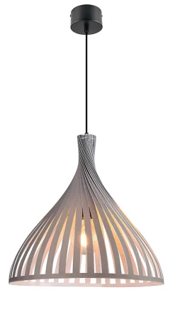Suspension Crozon GoodHome E27 gris foncé
