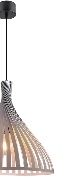 Suspension Crozon GoodHome E27 gris foncé