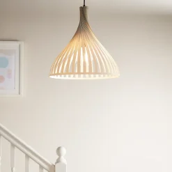 Suspension Crozon GoodHome E27 blanc mat