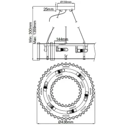 Suspension Crystal Skye 6 lumières