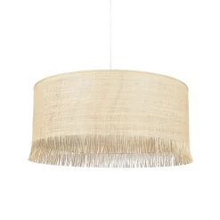 Suspension cylindre E27/100W H20cm Ø38 cm Ibiza raphia Corep