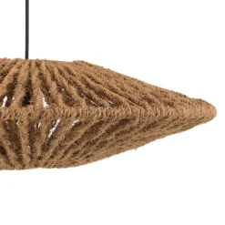 Suspension cymbale 60x60cm en fibre de coco et teck recyclé