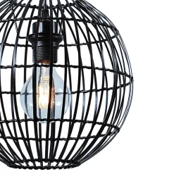 Suspension Dacite GoodHome noir l.28 cm IP20 E27