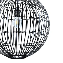 Suspension Dacite GoodHome noir l.48 cm IP20 E27