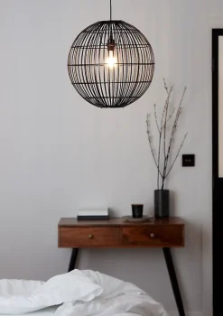 Suspension Dacite GoodHome noir l.48 cm IP20 E27