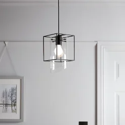 Suspension Daluiz GoodHome E27 noir mat