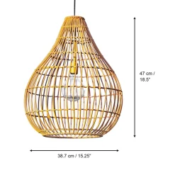 Suspension de jardin en rotin marron solaire Teamson Home