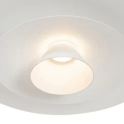 Suspension design blanche avec LED à intensité variable 3 niveaux - Pauline