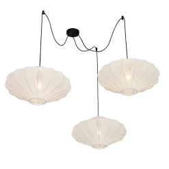 Suspension design blanche 50 cm 3 lumières - Plu