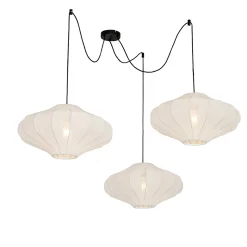 Suspension design blanche 50 cm 3 lumières - Plu