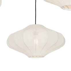 Suspension design blanche 50 cm 3 lumières - Plu