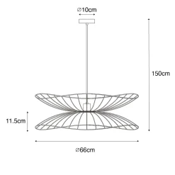 Suspension design bronze 66 cm - Pua