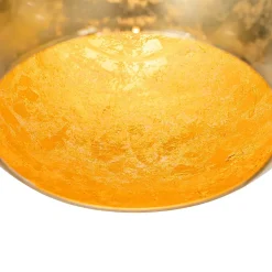 Suspension design noire avec verre doré 7 lumières - Bert