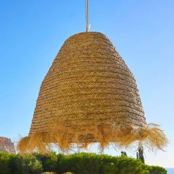 Suspension d'extérieur avec câble BIG ANAFI Beige Fibre naturelle D100 cm