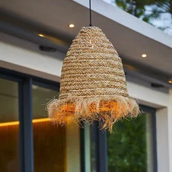 Suspension d'extérieur avec câble ANAFI Beige Fibre naturelle 5m