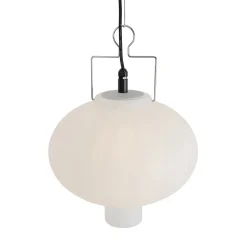 Suspension d'extérieur blanche 35 cm avec prise IP44 - Pion