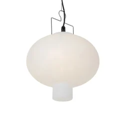 Suspension d'extérieur blanche 35 cm avec prise IP44 - Pion
