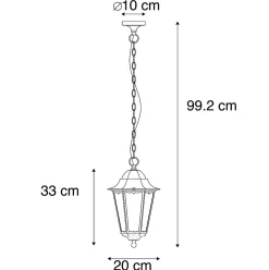 Suspension d'extérieur classique noire IP44 - Havana Up