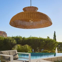 Suspension d'extérieur DARMA Beige Rotin D80 cm