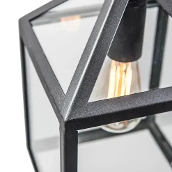 Suspension d'extérieur industrielle noire IP23 - Amsterdam