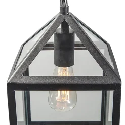 Suspension d'extérieur industrielle noire IP23 - Amsterdam