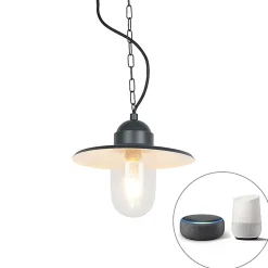 Suspension d'extérieur intelligente anthracite IP44 avec Wifi ST64 - Kansas Graphite
